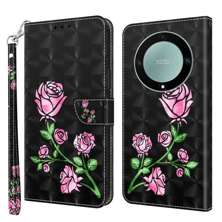 3D Painted Pattern Leather Phone Case, For Honor Magic5 Lite