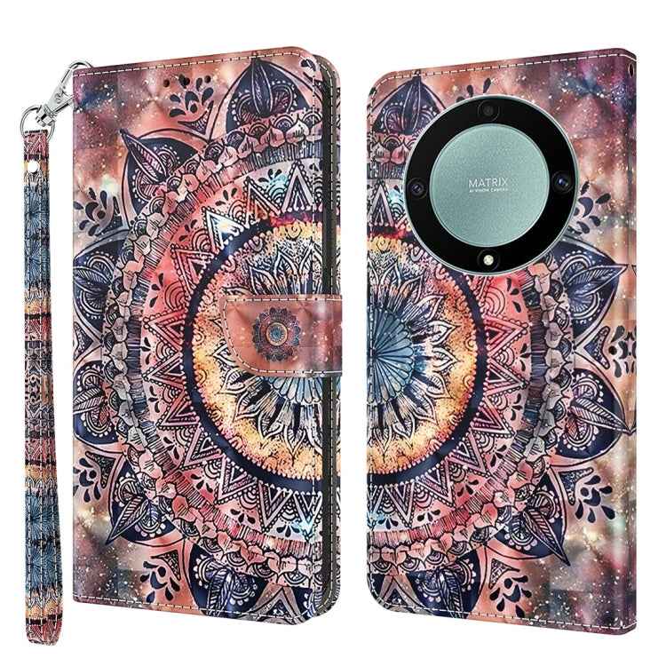 3D Painted Pattern Leather Phone Case, For Honor Magic5 Lite