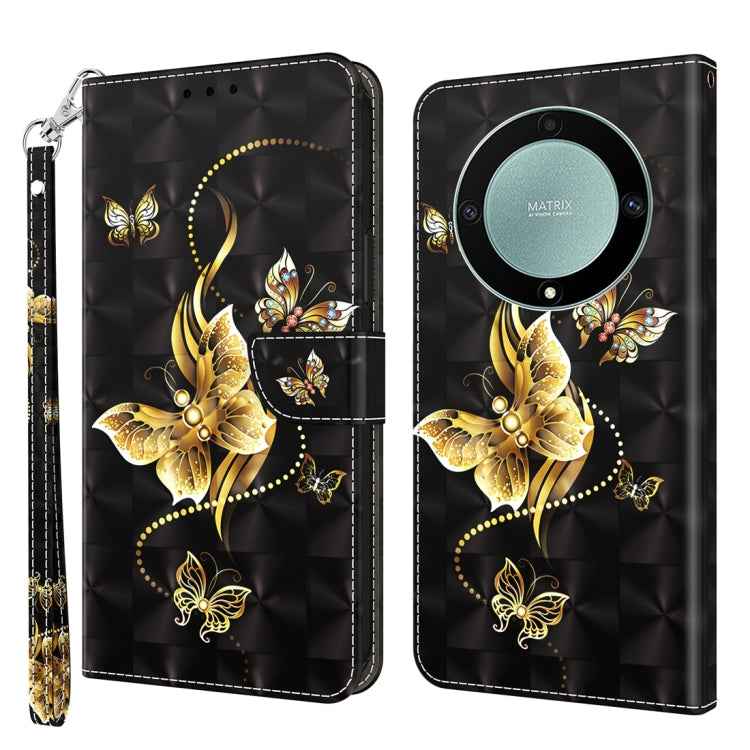 3D Painted Pattern Leather Phone Case, For Honor Magic5 Lite
