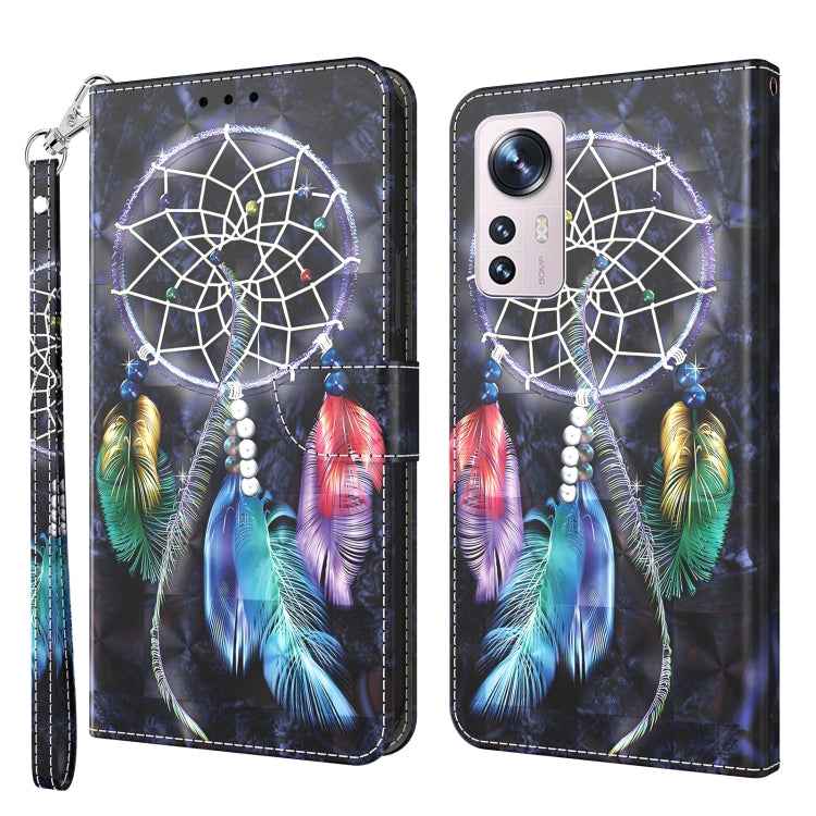 3D Painted Pattern Leather Phone Case, For Xiaomi Redmi Note 12 Pro+ 5G Global, For Xiaomi 12 Pro, For Xiaomi 12, For Xiaomi Redmi Note 10 Pro