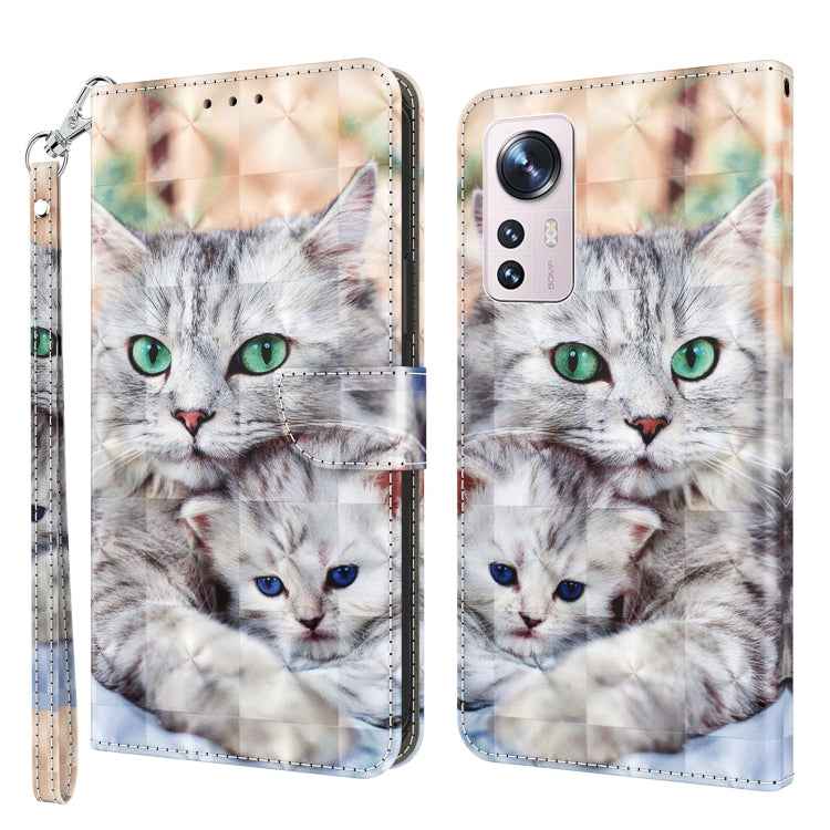 3D Painted Pattern Leather Phone Case, For Xiaomi Redmi Note 12 Pro+ 5G Global, For Xiaomi 12 Pro, For Xiaomi 12, For Xiaomi Redmi Note 10 Pro
