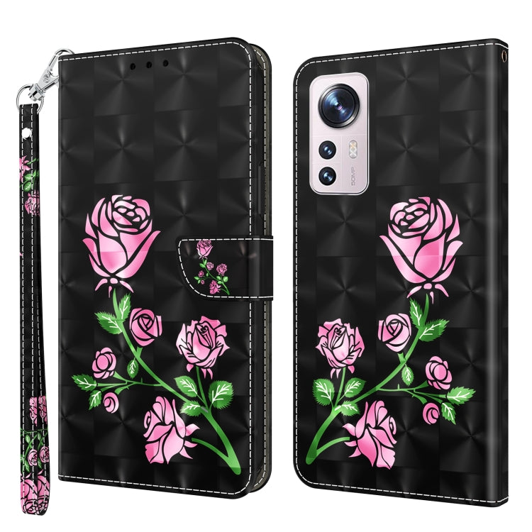 3D Painted Pattern Leather Phone Case, For Xiaomi Redmi Note 12 Pro+ 5G Global, For Xiaomi 12 Pro, For Xiaomi 12, For Xiaomi Redmi Note 10 Pro
