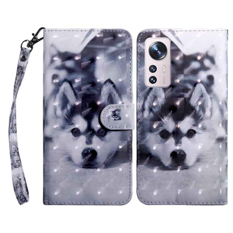 3D Painted Pattern Leather Phone Case, For Xiaomi Redmi Note 12 Pro+ 5G Global, For Xiaomi 12 Pro, For Xiaomi 12, For Xiaomi Redmi Note 10 Pro