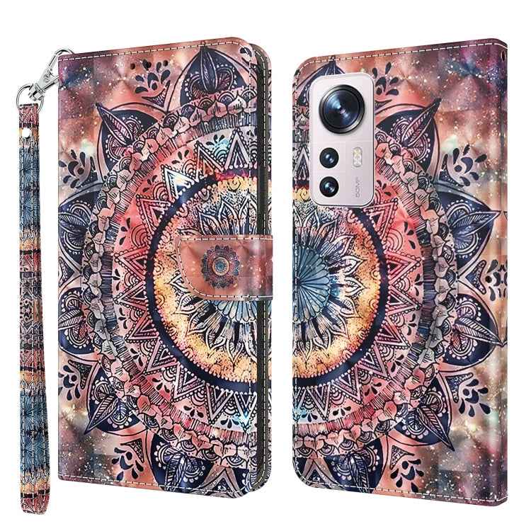 3D Painted Pattern Leather Phone Case, For Xiaomi Redmi Note 12 Pro+ 5G Global, For Xiaomi 12 Pro, For Xiaomi 12, For Xiaomi Redmi Note 10 Pro
