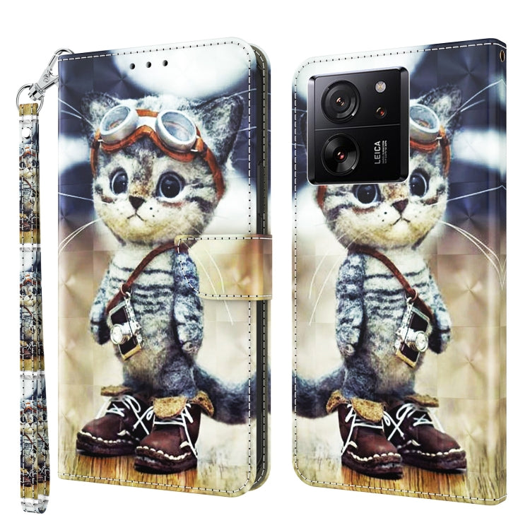 3D Painted Pattern Leather Phone Case, For Xiaomi Redmi Note 13 Pro+, For Xiaomi Redmi Note 13 Pro 5G, For Xiaomi 13T Pro, For Xiaomi 13 Ultra
