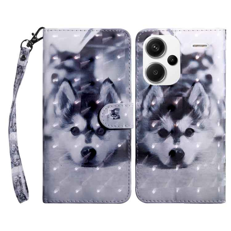 3D Painted Pattern Leather Phone Case, For Xiaomi Redmi Note 13 Pro+, For Xiaomi Redmi Note 13 Pro 5G, For Xiaomi 13T Pro, For Xiaomi 13 Ultra