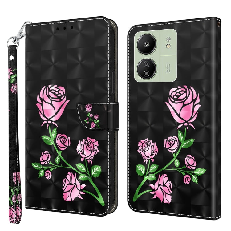 3D Painted Pattern Leather Phone Case, For Xiaomi Redmi A3, For Xiaomi Redmi Note 13 4G, For Xiaomi Redmi Note 13 5G, For Xiaomi Redmi 13C