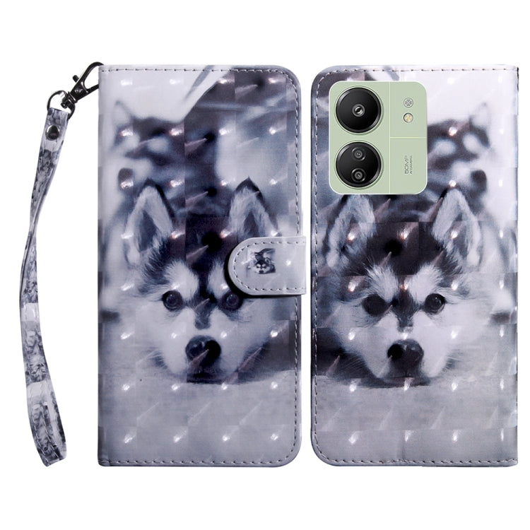 3D Painted Pattern Leather Phone Case, For Xiaomi Redmi A3, For Xiaomi Redmi Note 13 4G, For Xiaomi Redmi Note 13 5G, For Xiaomi Redmi 13C