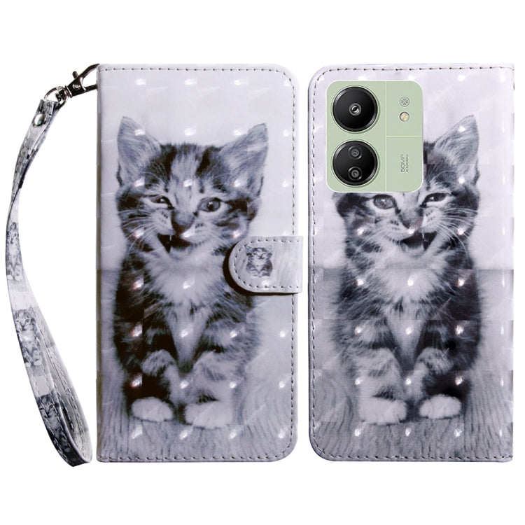 3D Painted Pattern Leather Phone Case, For Xiaomi Redmi A3, For Xiaomi Redmi Note 13 4G, For Xiaomi Redmi Note 13 5G, For Xiaomi Redmi 13C