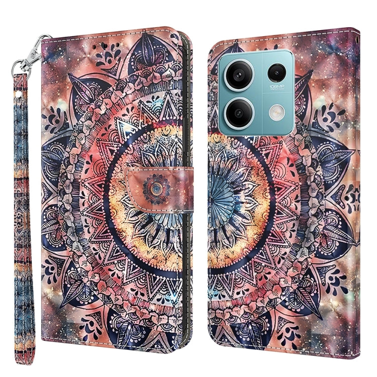 3D Painted Pattern Leather Phone Case, For Xiaomi Redmi A3, For Xiaomi Redmi Note 13 4G, For Xiaomi Redmi Note 13 5G, For Xiaomi Redmi 13C
