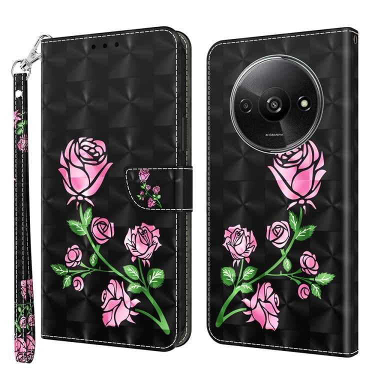 3D Painted Pattern Leather Phone Case, For Xiaomi Redmi A3, For Xiaomi Redmi Note 13 4G, For Xiaomi Redmi Note 13 5G, For Xiaomi Redmi 13C