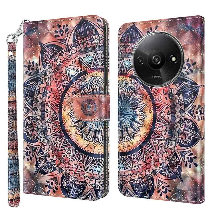 3D Painted Pattern Leather Phone Case, For Xiaomi Redmi A3, For Xiaomi Redmi Note 13 4G, For Xiaomi Redmi Note 13 5G, For Xiaomi Redmi 13C
