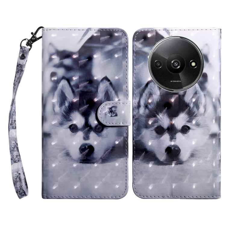 3D Painted Pattern Leather Phone Case, For Xiaomi Redmi A3, For Xiaomi Redmi Note 13 4G, For Xiaomi Redmi Note 13 5G, For Xiaomi Redmi 13C