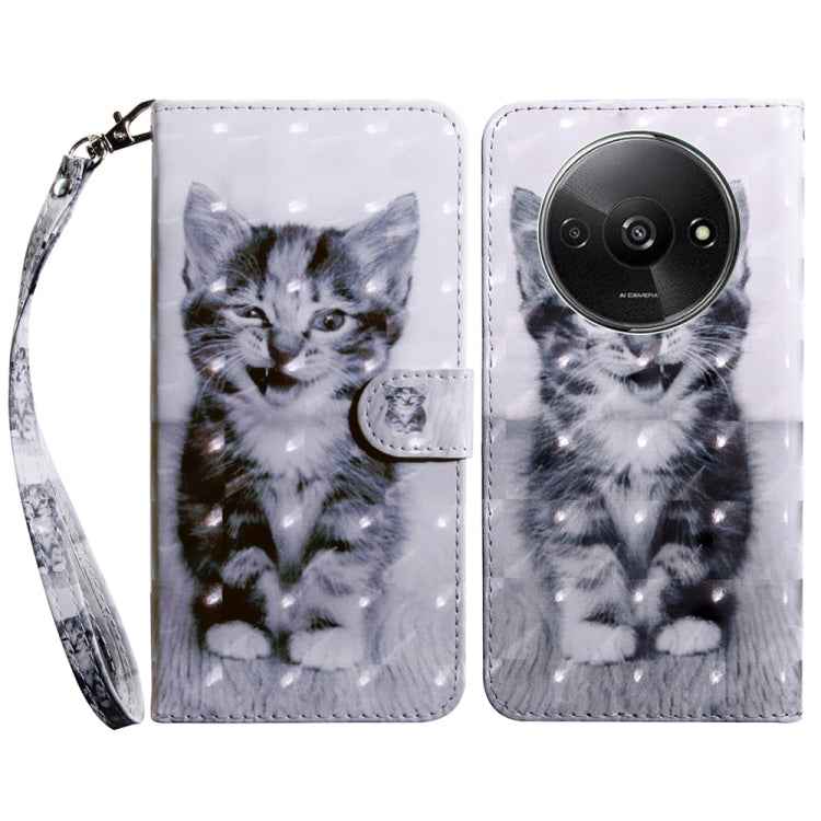 3D Painted Pattern Leather Phone Case, For Xiaomi Redmi A3, For Xiaomi Redmi Note 13 4G, For Xiaomi Redmi Note 13 5G, For Xiaomi Redmi 13C