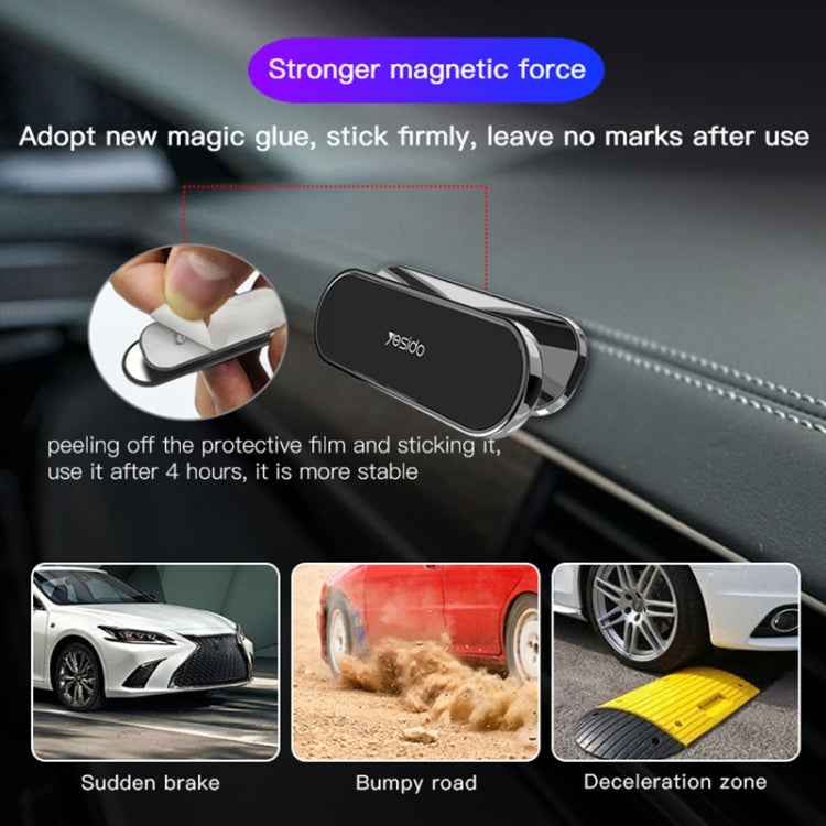 Yesido C82 Car 360 Degree Rotation Strong Magnetic Phone Holder, C82 (Silver), C82 (Black), C82 (Gold)