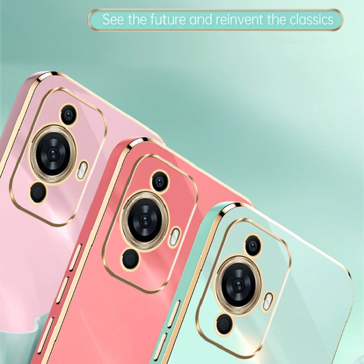 XINLI Straight Edge 6D Electroplate TPU Phone Case, For Huawei nova 11 Pro, For Huawei nova 11, For Huawei P60 Art, For Huawei P60