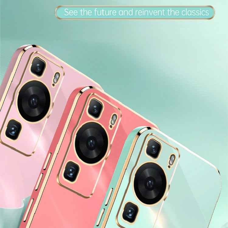 XINLI Straight Edge 6D Electroplate TPU Phone Case, For Huawei P60