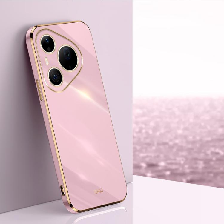 XINLI Straight Edge 6D Electroplate TPU Phone Case, For Huawei Pura 90 Pro Max 5G, For Huawei Pura 90 Pro 5G, For Huawei Pura 90 5G, For Huawei Mate 80 Pro Max, For Huawei Mate 80, For Huawei Mate 70 Air