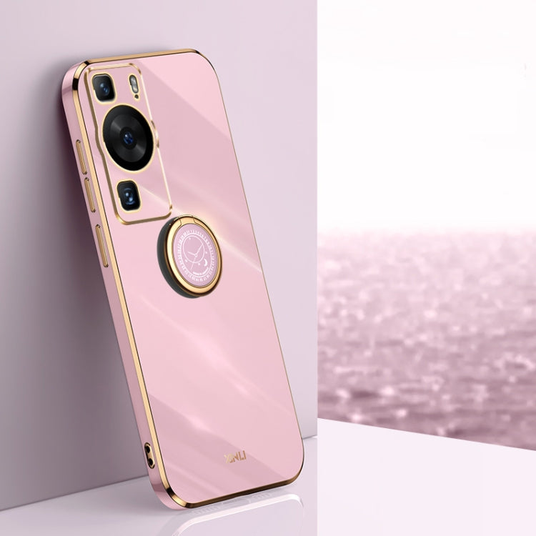 XINLI Straight Edge 6D Electroplate TPU Phone Case with Ring Holder, For Huawei Maimang 20, For Huawei Enjoy 60X, For Huawei nova 11 Pro, For Huawei nova 11, For Huawei P60 Art, For Huawei P60