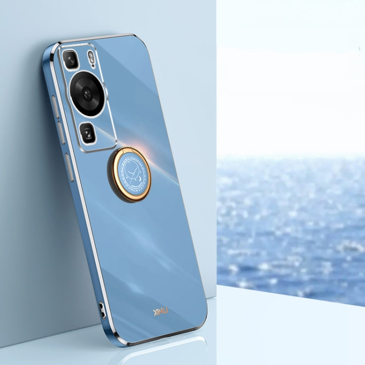 XINLI Straight Edge 6D Electroplate TPU Phone Case with Ring Holder, For Huawei Maimang 20, For Huawei Enjoy 60X, For Huawei nova 11 Pro, For Huawei nova 11, For Huawei P60 Art, For Huawei P60
