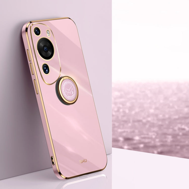 XINLI Straight Edge 6D Electroplate TPU Phone Case with Ring Holder, For Huawei Maimang 20, For Huawei Enjoy 60X, For Huawei nova 11 Pro, For Huawei nova 11, For Huawei P60 Art, For Huawei P60