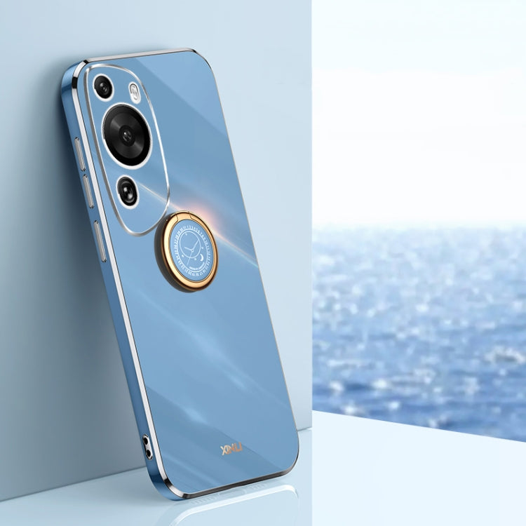 XINLI Straight Edge 6D Electroplate TPU Phone Case with Ring Holder, For Huawei Maimang 20, For Huawei Enjoy 60X, For Huawei nova 11 Pro, For Huawei nova 11, For Huawei P60 Art, For Huawei P60