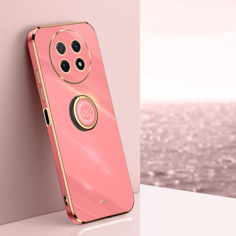 XINLI Straight Edge 6D Electroplate TPU Phone Case with Ring Holder, For Huawei Nova 11 SE, For Huawei nova 12 Pro, For Huawei nova 12, For Huawei Maimang 20, For Huawei Enjoy 60X, For Huawei nova 11 Pro