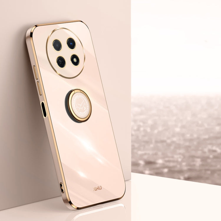 XINLI Straight Edge 6D Electroplate TPU Phone Case with Ring Holder, For Huawei Nova 11 SE, For Huawei nova 12 Pro, For Huawei nova 12, For Huawei Maimang 20, For Huawei Enjoy 60X, For Huawei nova 11 Pro