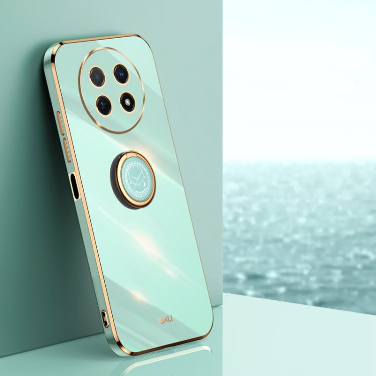 XINLI Straight Edge 6D Electroplate TPU Phone Case with Ring Holder, For Huawei Nova 11 SE, For Huawei nova 12 Pro, For Huawei nova 12, For Huawei Maimang 20, For Huawei Enjoy 60X, For Huawei nova 11 Pro