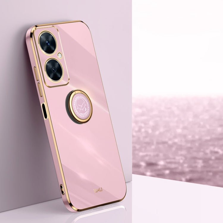 XINLI Straight Edge 6D Electroplate TPU Phone Case with Ring Holder, For Huawei Nova 11 SE, For Huawei nova 12 Pro, For Huawei nova 12, For Huawei Maimang 20, For Huawei Enjoy 60X, For Huawei nova 11 Pro