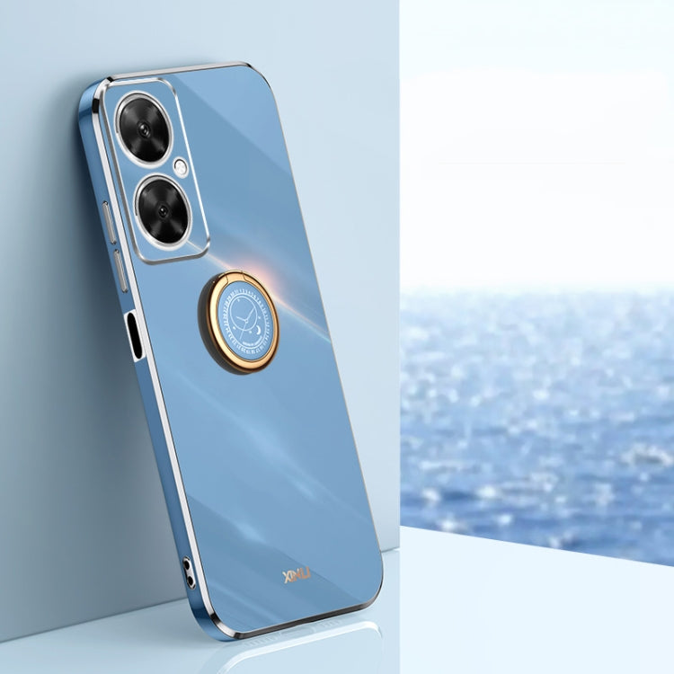 XINLI Straight Edge 6D Electroplate TPU Phone Case with Ring Holder, For Huawei Nova 11 SE, For Huawei nova 12 Pro, For Huawei nova 12, For Huawei Maimang 20, For Huawei Enjoy 60X, For Huawei nova 11 Pro