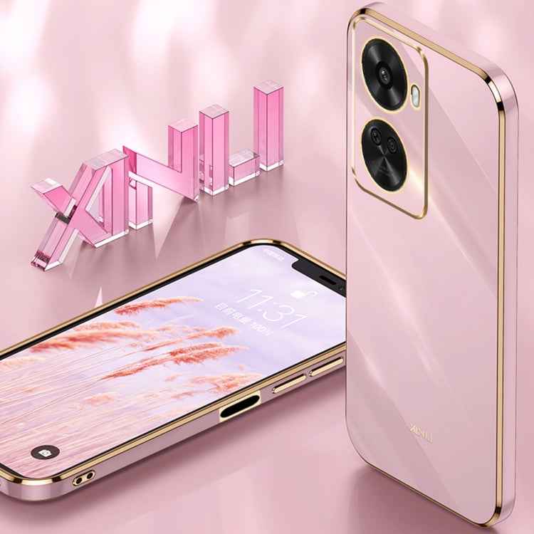 XINLI Straight Edge 6D Electroplate TPU Phone Case with Ring Holder, For Huawei Nova 11 SE, For Huawei nova 12 Pro, For Huawei nova 12, For Huawei Maimang 20, For Huawei Enjoy 60X, For Huawei nova 11 Pro
