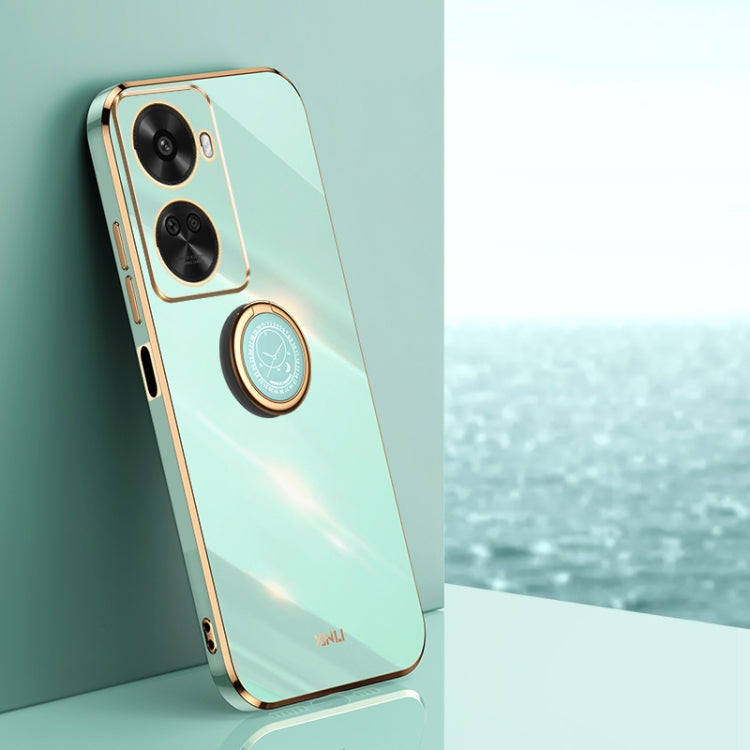 XINLI Straight Edge 6D Electroplate TPU Phone Case with Ring Holder, For Huawei Nova 11 SE, For Huawei nova 12 Pro, For Huawei nova 12, For Huawei Maimang 20, For Huawei Enjoy 60X, For Huawei nova 11 Pro