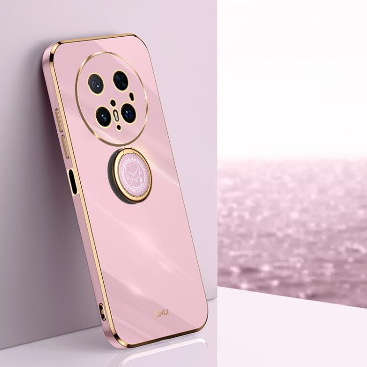 XINLI Straight Edge 6D Electroplate TPU Phone Case with Ring Holder, For Huawei Nova 14 Ultra, For Huawei Nova 14 Pro, For Huawei Nova 14, For Huawei Enjoy 80, For Huawei Mate 70 Pro / 70 Pro+, For Huawei Mate 70