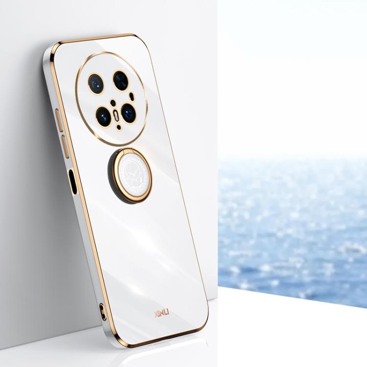 XINLI Straight Edge 6D Electroplate TPU Phone Case with Ring Holder, For Huawei Nova 14 Ultra, For Huawei Nova 14 Pro, For Huawei Nova 14, For Huawei Enjoy 80, For Huawei Mate 70 Pro / 70 Pro+, For Huawei Mate 70