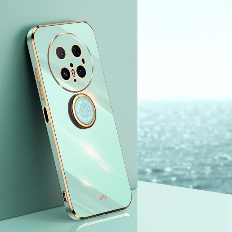 XINLI Straight Edge 6D Electroplate TPU Phone Case with Ring Holder, For Huawei Nova 14 Ultra, For Huawei Nova 14 Pro, For Huawei Nova 14, For Huawei Enjoy 80, For Huawei Mate 70 Pro / 70 Pro+, For Huawei Mate 70