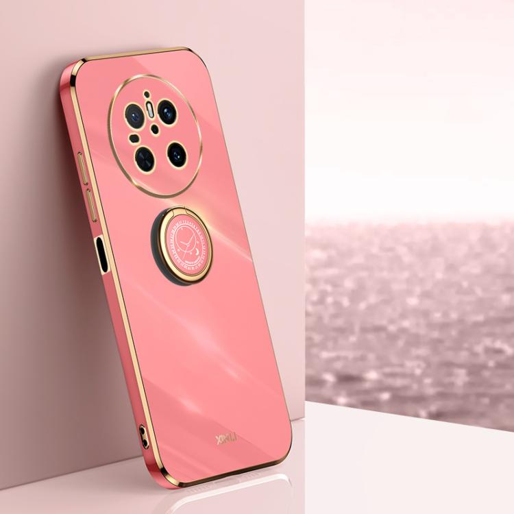 XINLI Straight Edge 6D Electroplate TPU Phone Case with Ring Holder, For Huawei Nova 14 Ultra, For Huawei Nova 14 Pro, For Huawei Nova 14, For Huawei Enjoy 80, For Huawei Mate 70 Pro / 70 Pro+, For Huawei Mate 70