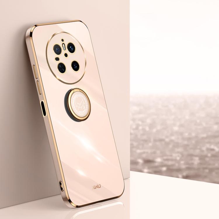 XINLI Straight Edge 6D Electroplate TPU Phone Case with Ring Holder, For Huawei Enjoy 80, For Huawei Mate 70 Pro / 70 Pro+, For Huawei Mate 70, For Huawei Nova 11 SE, For Huawei nova 12 Pro, For Huawei nova 12