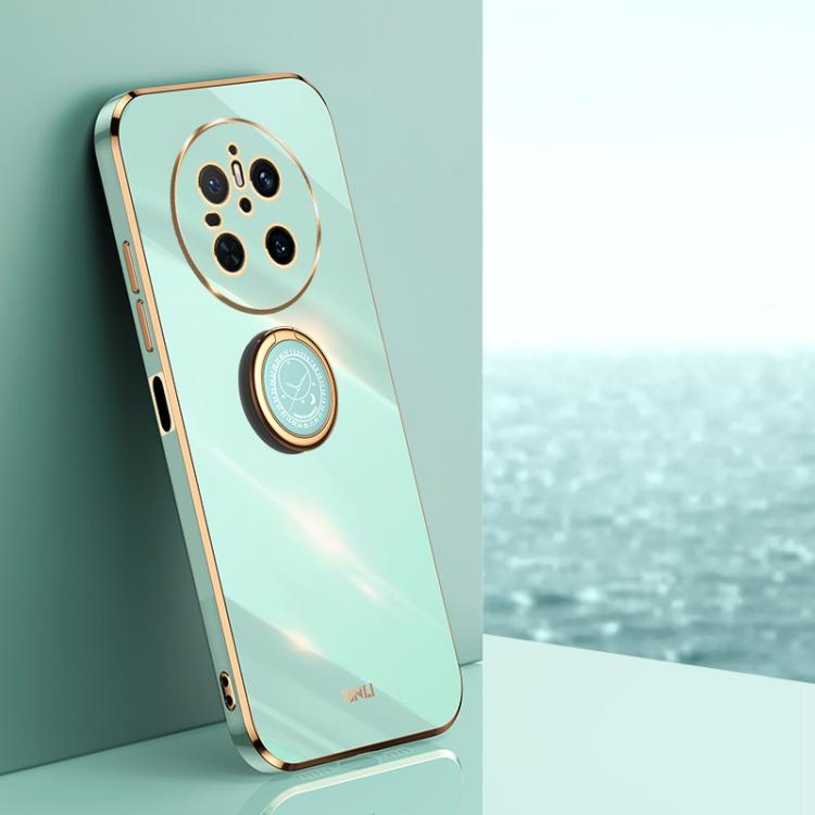 XINLI Straight Edge 6D Electroplate TPU Phone Case with Ring Holder, For Huawei Nova 14 Ultra, For Huawei Nova 14 Pro, For Huawei Nova 14, For Huawei Enjoy 80, For Huawei Mate 70 Pro / 70 Pro+, For Huawei Mate 70