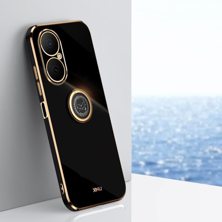 XINLI Straight Edge 6D Electroplate TPU Phone Case with Ring Holder, For Huawei Nova 14 Ultra, For Huawei Nova 14 Pro, For Huawei Nova 14, For Huawei Enjoy 80, For Huawei Mate 70 Pro / 70 Pro+, For Huawei Mate 70