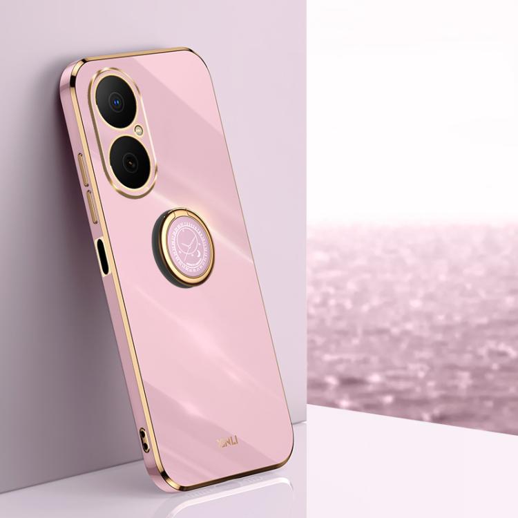 XINLI Straight Edge 6D Electroplate TPU Phone Case with Ring Holder, For Huawei Nova 14 Ultra, For Huawei Nova 14 Pro, For Huawei Nova 14, For Huawei Enjoy 80, For Huawei Mate 70 Pro / 70 Pro+, For Huawei Mate 70