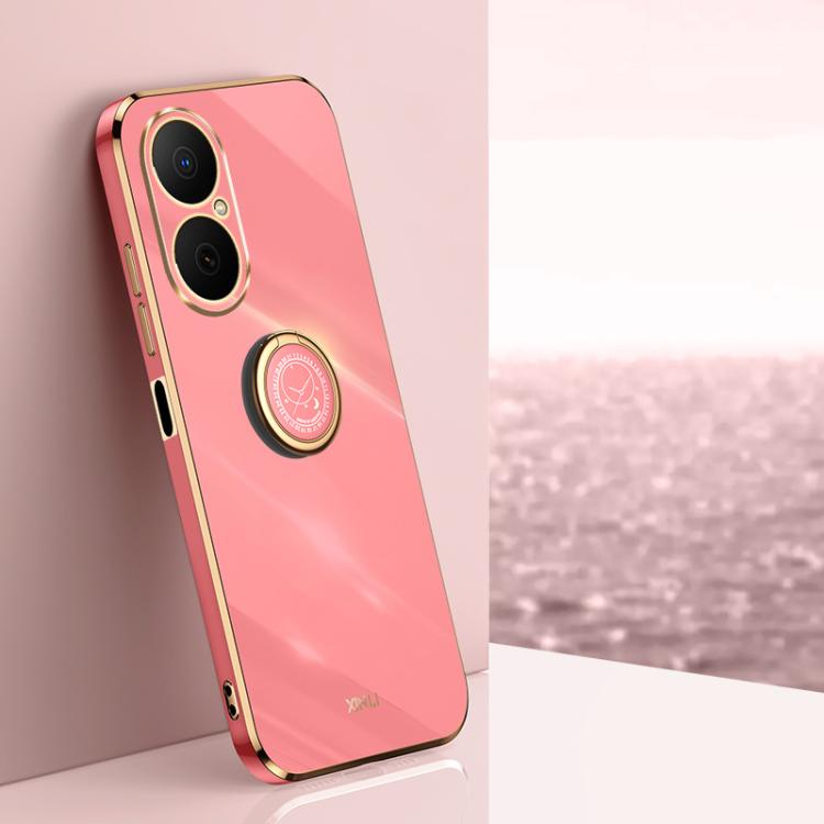 XINLI Straight Edge 6D Electroplate TPU Phone Case with Ring Holder, For Huawei Nova 14 Ultra, For Huawei Nova 14 Pro, For Huawei Nova 14, For Huawei Enjoy 80, For Huawei Mate 70 Pro / 70 Pro+, For Huawei Mate 70