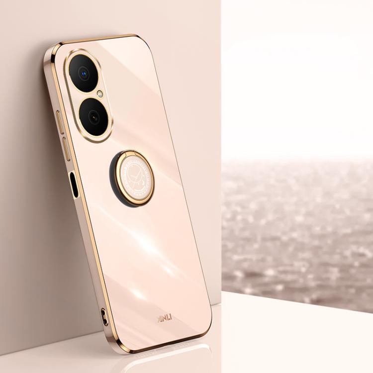 XINLI Straight Edge 6D Electroplate TPU Phone Case with Ring Holder, For Huawei Nova 14 Ultra, For Huawei Nova 14 Pro, For Huawei Nova 14, For Huawei Enjoy 80, For Huawei Mate 70 Pro / 70 Pro+, For Huawei Mate 70