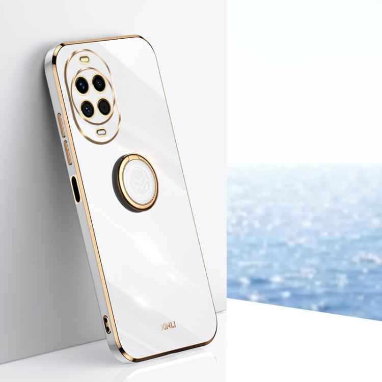 XINLI Straight Edge 6D Electroplate TPU Phone Case with Ring Holder, For Huawei Nova 14 Ultra, For Huawei Nova 14 Pro, For Huawei Nova 14, For Huawei Enjoy 80, For Huawei Mate 70 Pro / 70 Pro+, For Huawei Mate 70
