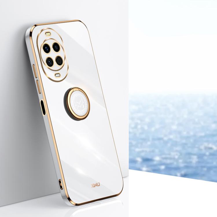 XINLI Straight Edge 6D Electroplate TPU Phone Case with Ring Holder, For Huawei Nova 14 Ultra, For Huawei Nova 14 Pro, For Huawei Nova 14, For Huawei Enjoy 80, For Huawei Mate 70 Pro / 70 Pro+, For Huawei Mate 70
