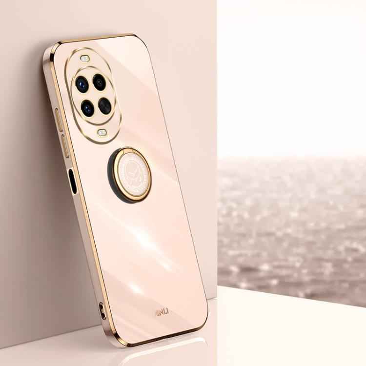 XINLI Straight Edge 6D Electroplate TPU Phone Case with Ring Holder, For Huawei Nova 14 Ultra, For Huawei Nova 14 Pro, For Huawei Nova 14, For Huawei Enjoy 80, For Huawei Mate 70 Pro / 70 Pro+, For Huawei Mate 70