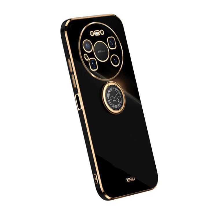 XINLI Straight Edge 6D Electroplate TPU Phone Case with Ring Holder, For Huawei Mate 80 Pro Max, For Huawei Mate 80, For Huawei Mate 70 Air, For Huawei Nova 14 Ultra, For Huawei Nova 14 Pro, For Huawei Nova 14