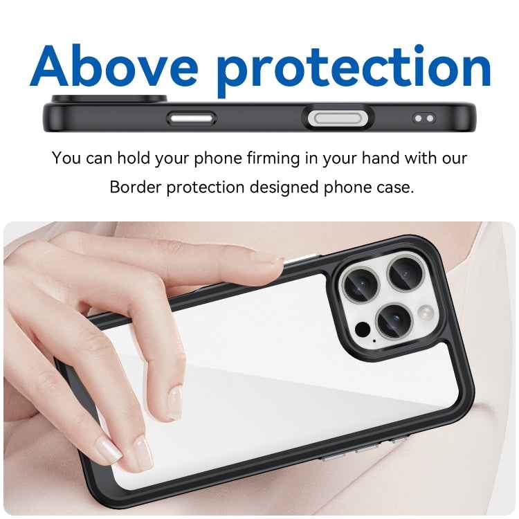 Colorful Series Acrylic + TPU Phone Case, For iPhone 16 Pro Max, For iPhone 16 Pro, For iPhone 16 Plus, For iPhone 16, iPhone 16e, For iPhone 15 Pro Max, For iPhone 15 Pro, For iPhone 15 Plus