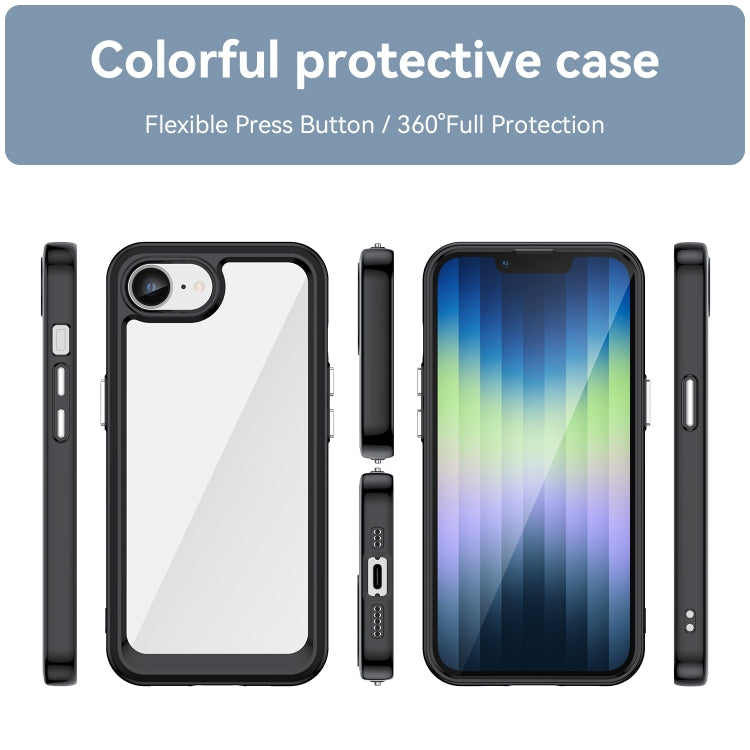 Colorful Series Acrylic + TPU Phone Case, For iPhone 17e / 16e, For iPhone 16 Pro Max, For iPhone 16 Pro, For iPhone 16 Plus, For iPhone 16, For iPhone 15 Pro Max, For iPhone 15 Pro, For iPhone 15 Plus