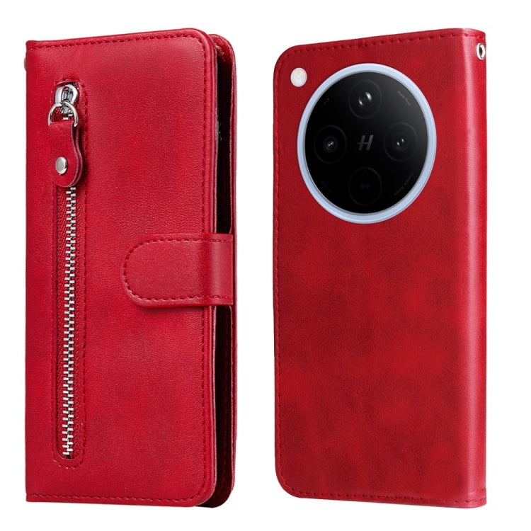 Fashion Calf Texture Zipper Leather Phone Case